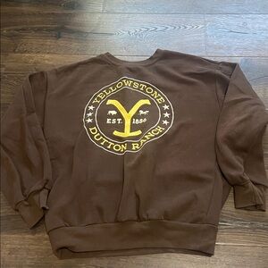 Yellowstone Dutton Ranch Brown Sweatshirt